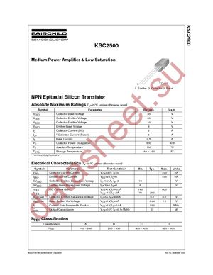 KSC2500BBU datasheet  